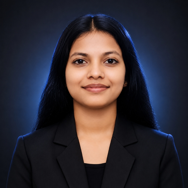 Professional portrait of Anagha K T P, AI Engineer and Generative AI Developer